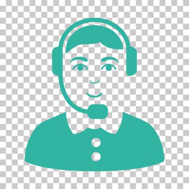 Çağrı merkezi operatör vektör simgesi