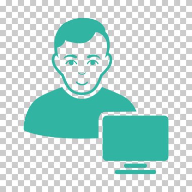 Bilgisayar yöneticisi vektör simgesi