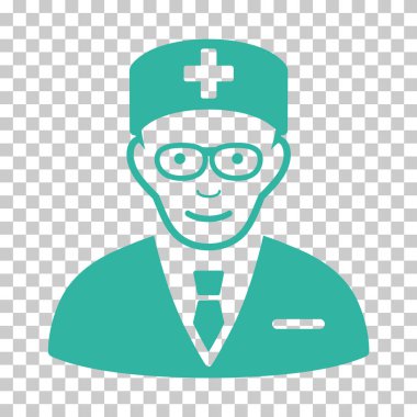 Baş hekim vektör simgesi