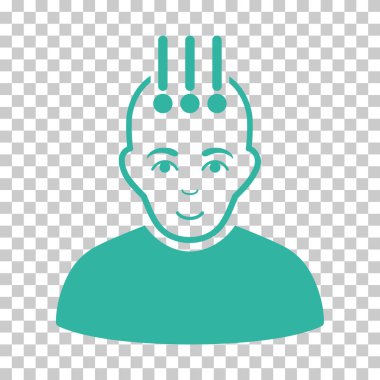 Sinirsel arayüz vektör simgesi