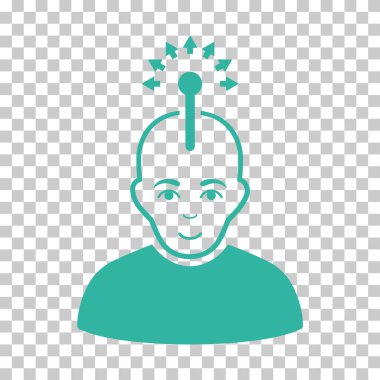 Optik sinir arayüzü vektör simgesi