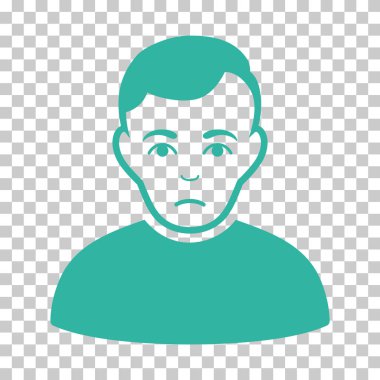 Üzgün adam vektör simgesi