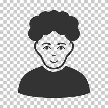 Brunet adam vektör simgesi