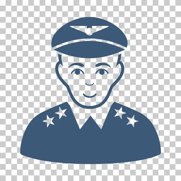 Oficial piloto militar Vector Icono — Vector de stock