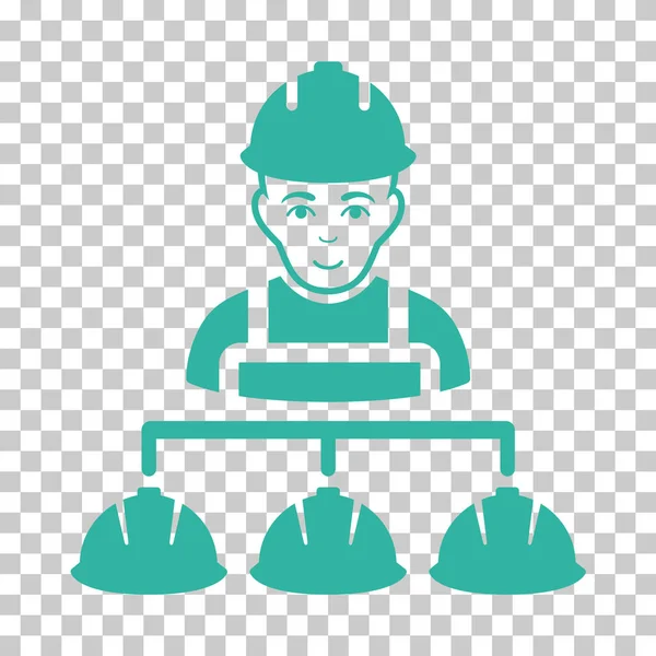 Builder Management Vector Icon — Stock Vector