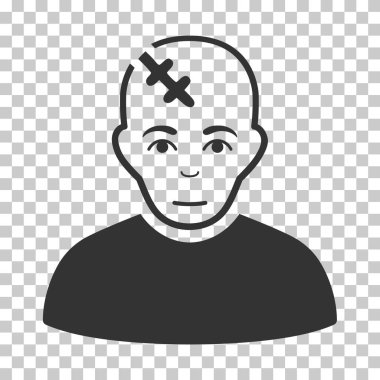 Kafası zarar vektör simgesi