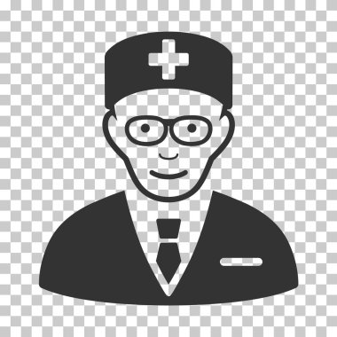 Baş hekim vektör simgesi
