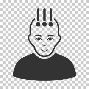 Sinirsel arayüz vektör simgesi