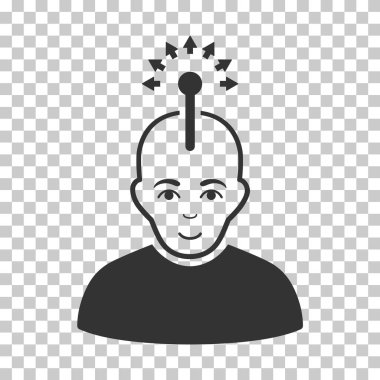 Optik sinir arayüzü vektör simgesi