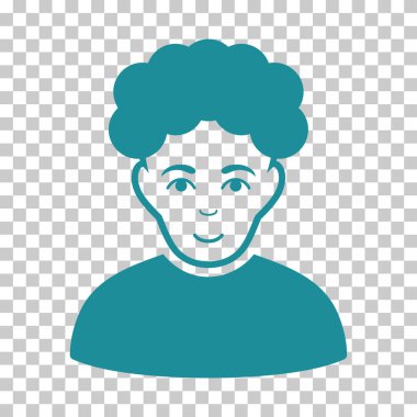 Brunet adam vektör simgesi