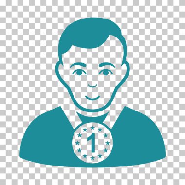 Şampiyon vektör simgesi