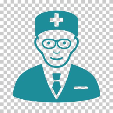 Baş hekim vektör simgesi