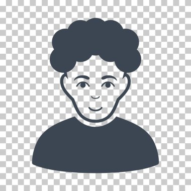 Brunet adam vektör simgesi