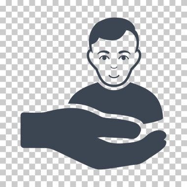 Müşteri Destek el vektör simgesi