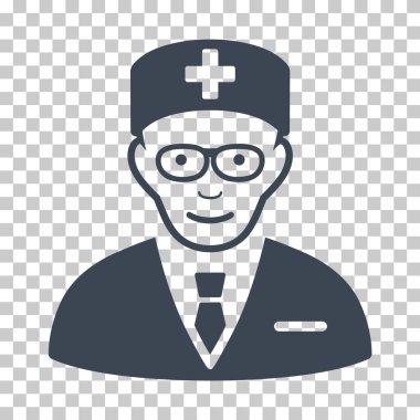 Baş hekim vektör simgesi