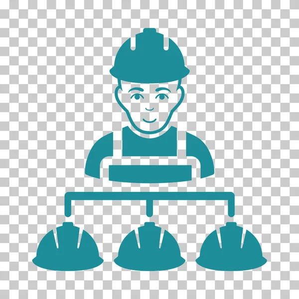 Builder Management Vector Icon — Stock Vector