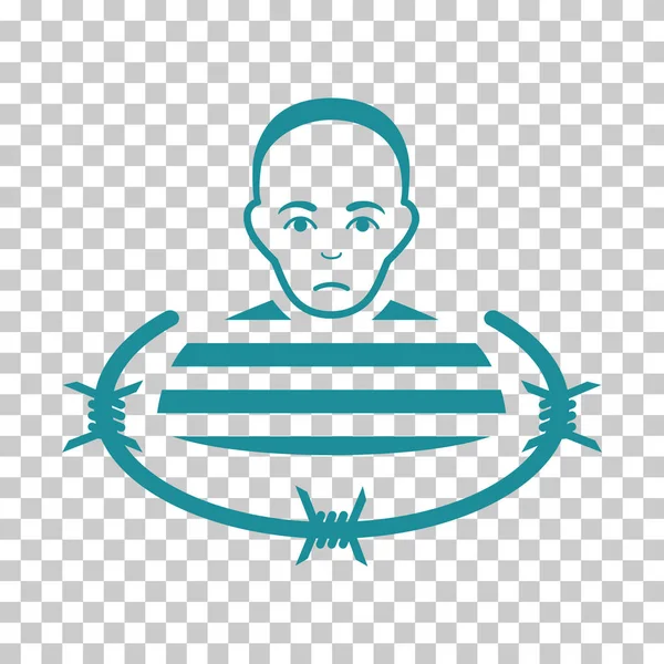 İzole mahkum vektör simgesi