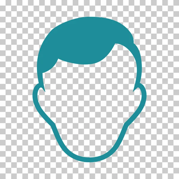 Man Face Template Vector Ícone — Vetor de Stock