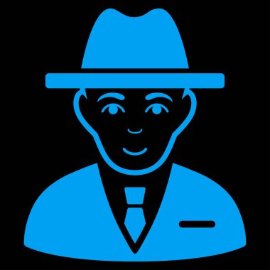 Ajan düz vektör simgesi