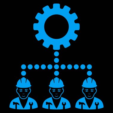 Servis personeli düz vektör simgesi