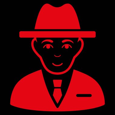 Ajan düz vektör simgesi