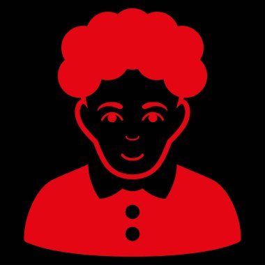 Esmer kadın düz vektör simgesi