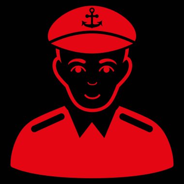 Kaptan düz vektör simgesi