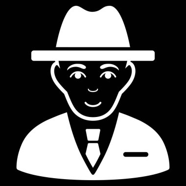 Ajan düz vektör simgesi