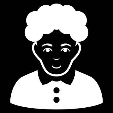 Esmer kadın düz vektör simgesi