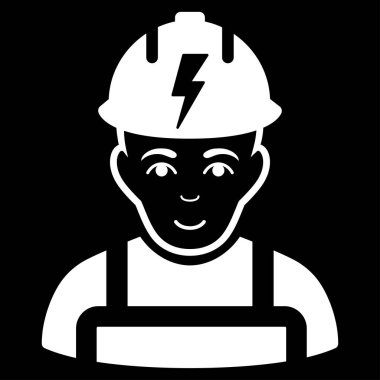 Elektrikçi düz vektör simgesi