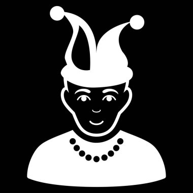 Aptal düz vektör simgesi