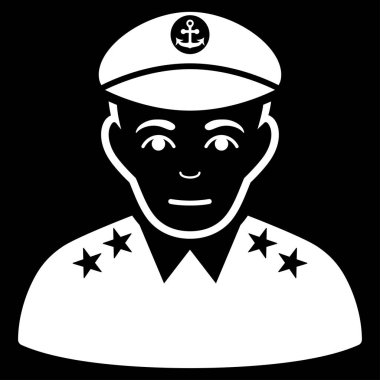 Askeri Kaptan düz vektör simgesi