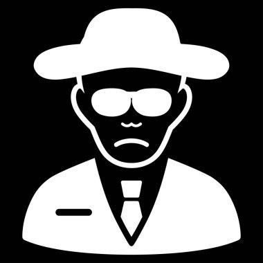 Güvenlik aracı düz vektör simgesi