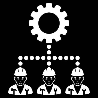 Servis personeli düz vektör simgesi