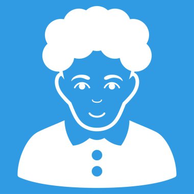 Esmer kadın düz vektör simgesi