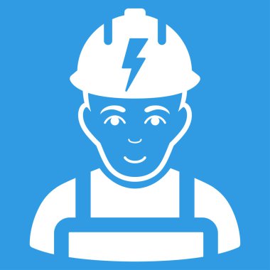 Elektrikçi düz vektör simgesi