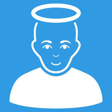 Kutsal adam düz vektör simgesi