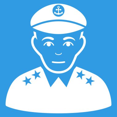 Askeri Kaptan düz vektör simgesi