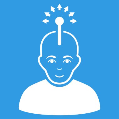 Optik sinir arayüzü düz vektör simgesi