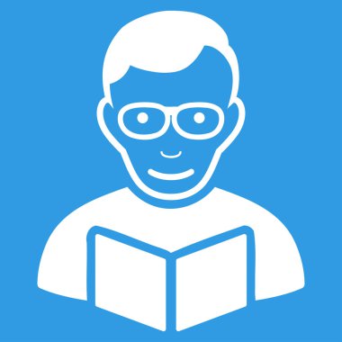 Okuyucu düz vektör simgesi