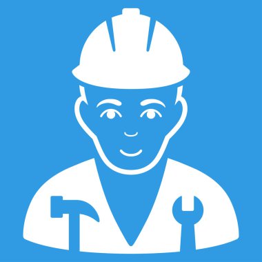 Asker düz vektör simgesi