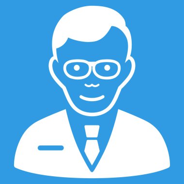 Uzman düz vektör simgesi