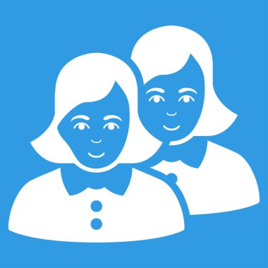 Kadın düz vektör simgesi