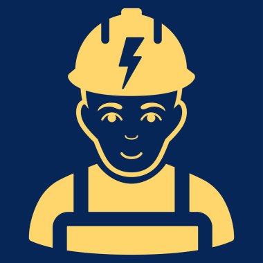 Elektrikçi düz vektör simgesi