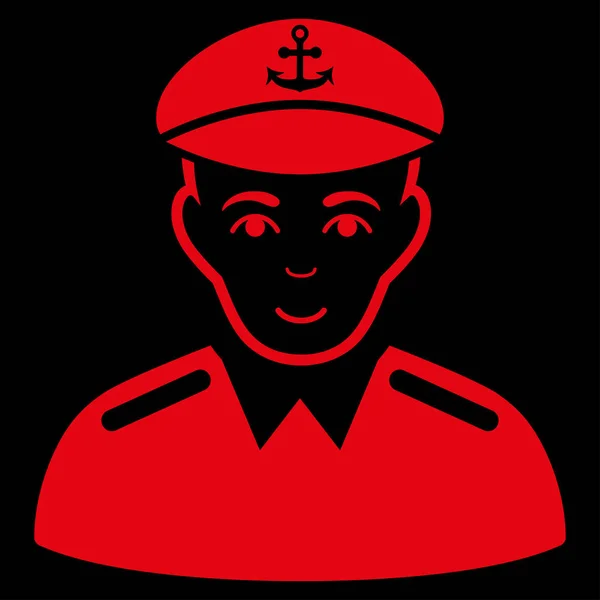 Капитанская плоская векторная икона — стоковый вектор