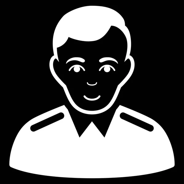 Icône vectorielle plate d'officier — Image vectorielle