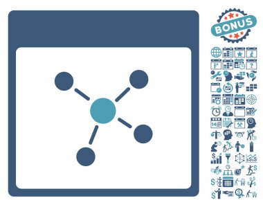 Bağlantıları ile Bonus sayfa düz vektör simge takvim