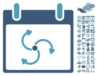 Siklon takvim gün düz vektör simge Bonus ile