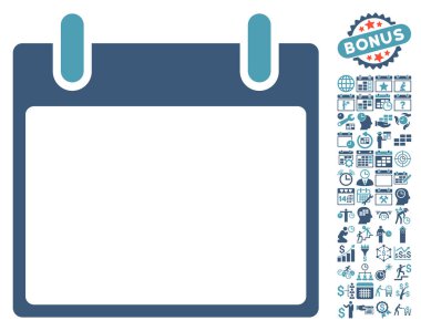 Boş Takvim yaprak düz vektör simge Bonus ile