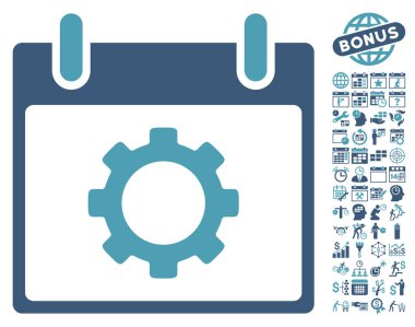 Vites seçenekleri takvim gün düz vektör simgesi Bonus ile